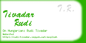 tivadar rudi business card